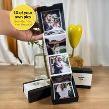 Memory box gift with 10 personalised pictures.