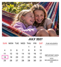 2027 Magnetic Calendar - Layout A