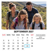2027 Magnetic Calendar - Layout A