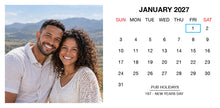 2027 Magnetic Calendar - Layout C