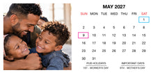 2027 Magnetic Calendar - Layout C