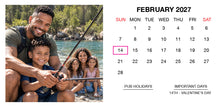 2027 Magnetic Calendar - Layout C