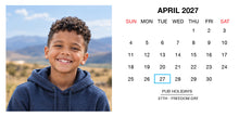 2027 Magnetic Calendar - Layout C
