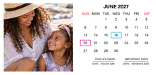 2027 Magnetic Calendar - Layout C