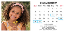 2027 Magnetic Calendar - Layout C
