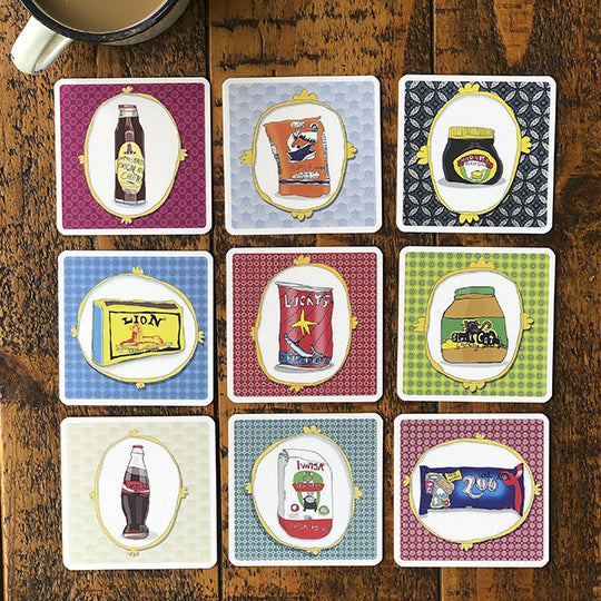 Set of 9 South African Portrait Coasters